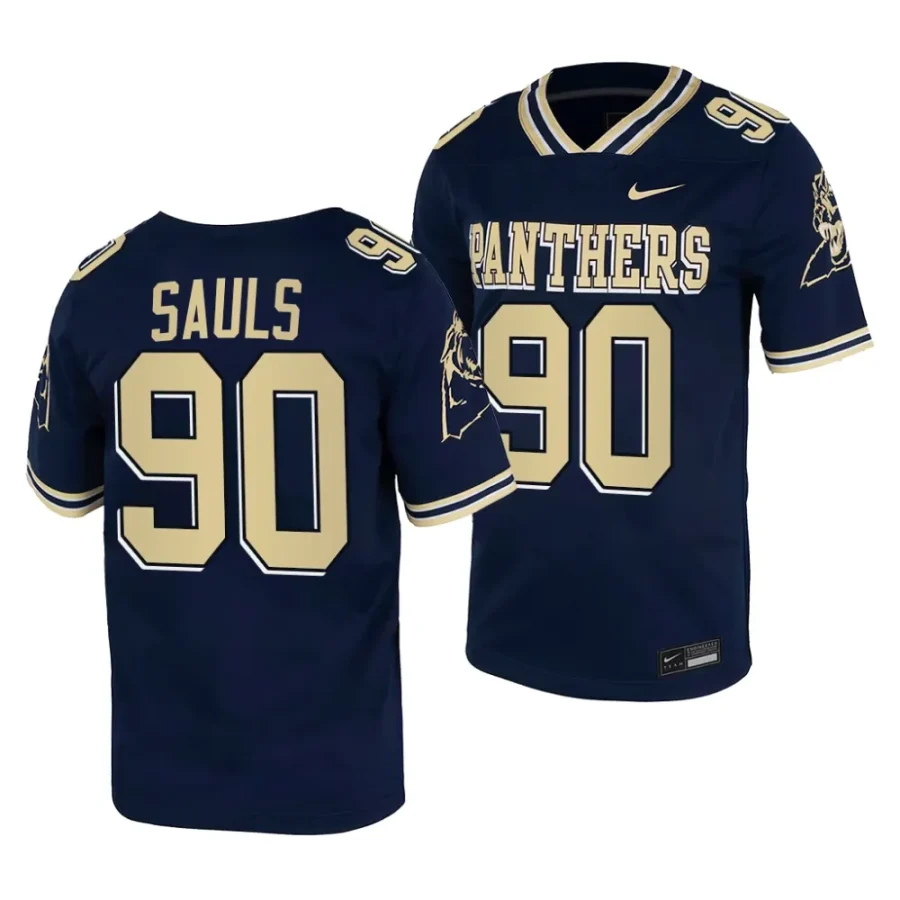 pitt panthers ben sauls navy college football replica jersey scaled