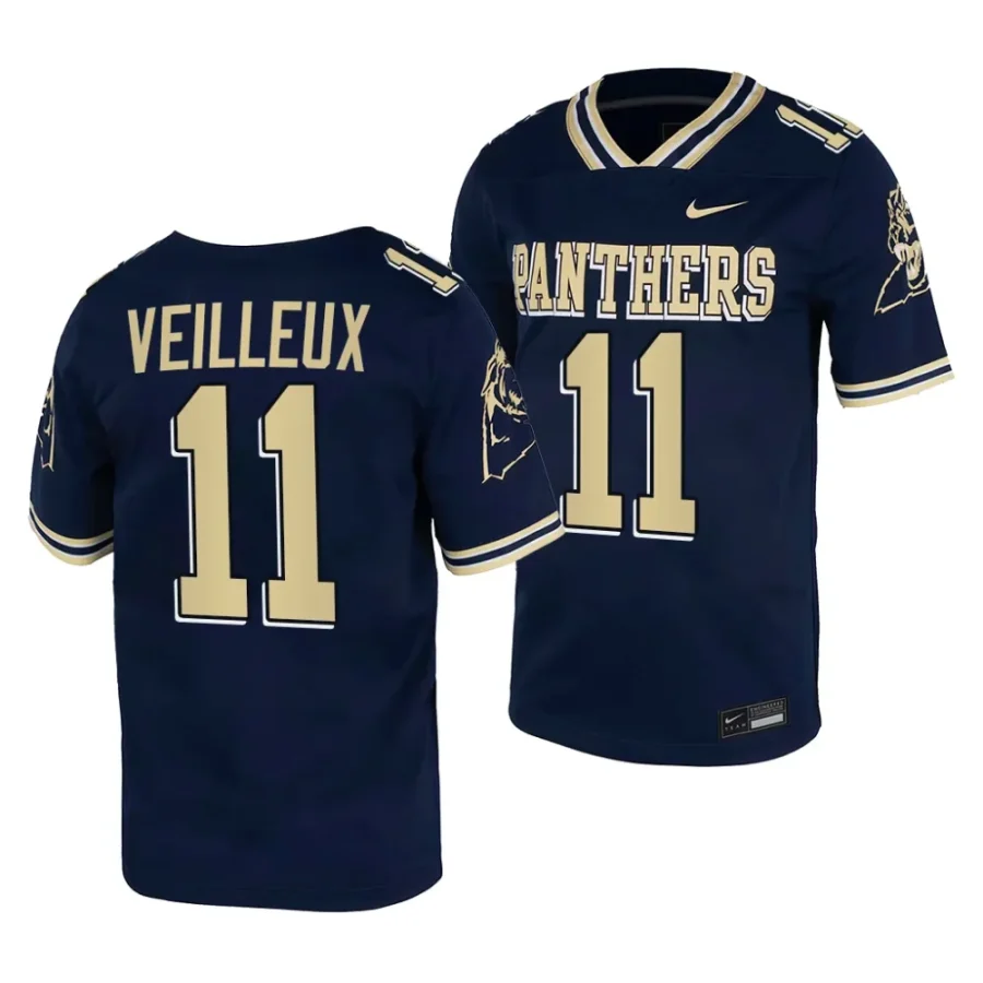 pitt panthers christian veilleux navy college football replica jersey scaled