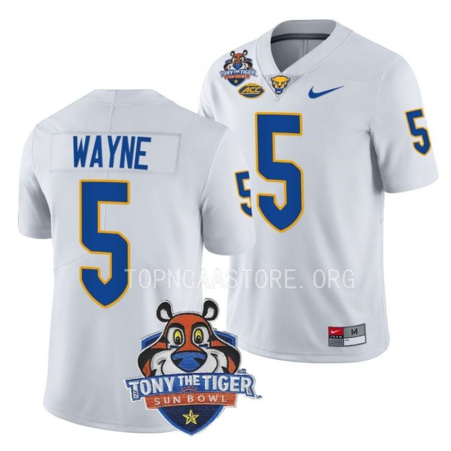 pitt panthers jared wayne white 2022 tony the tiger sun bowl football jersey scaled