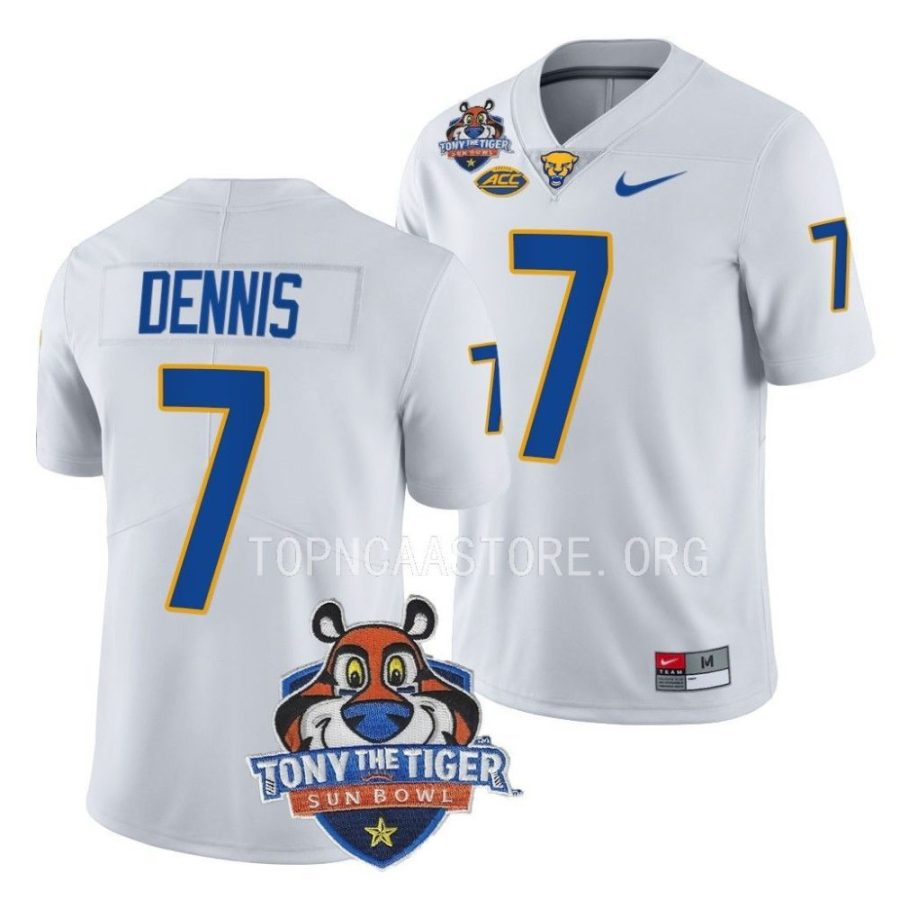 pitt panthers sirvocea dennis white 2022 tony the tiger sun bowl football jersey scaled