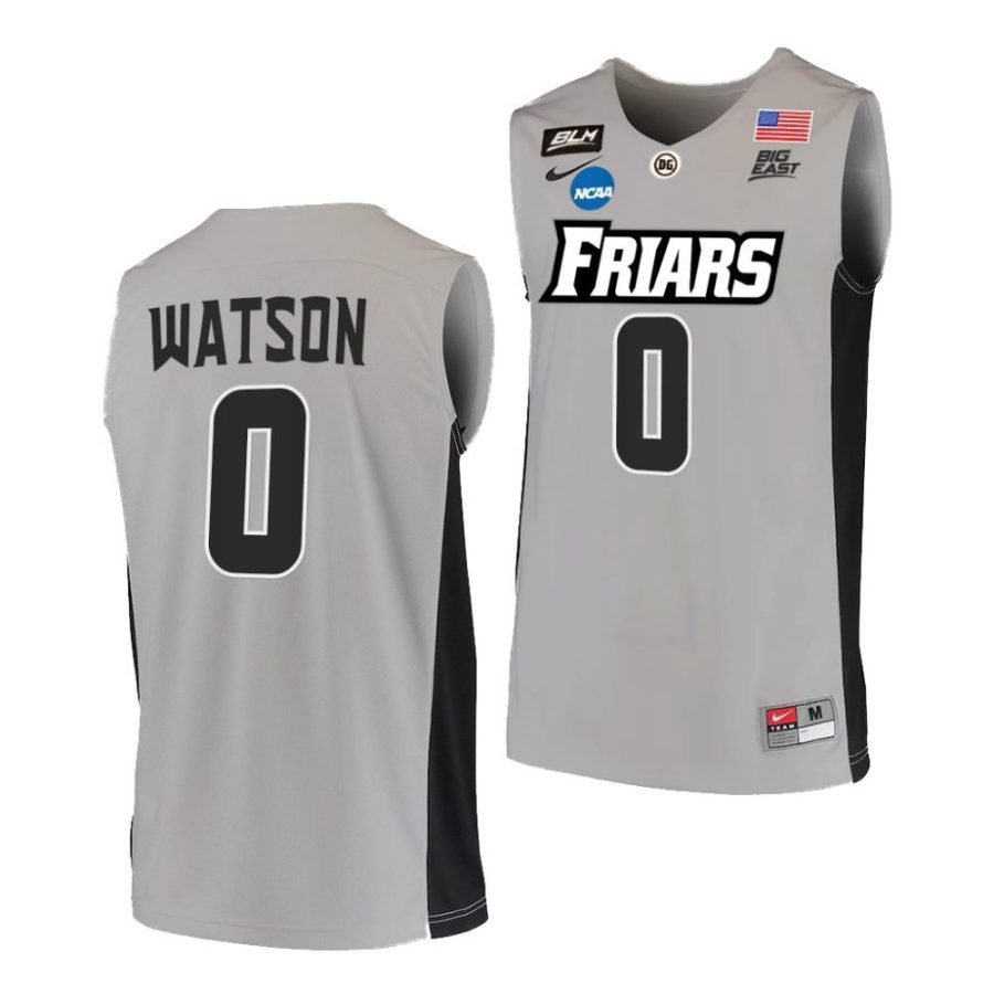 providence friars nate watson 2022 ncaa march madness blm basketball grey jersey scaled