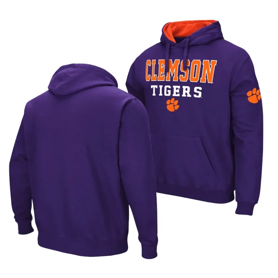 pullover purple sunrise clemson tigers hoodie scaled