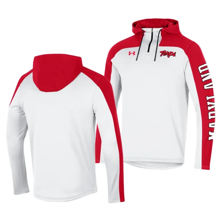 quarter zip pullover white terrapins throwback special game maryland terrapins hoodie scaled