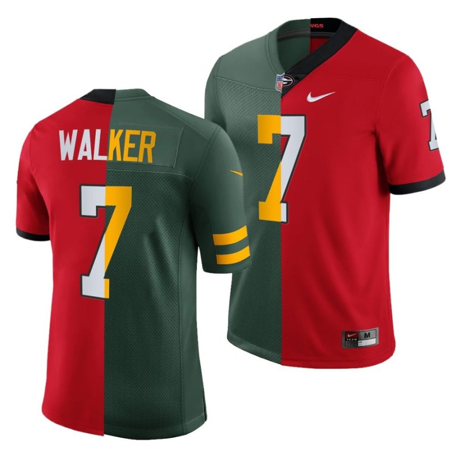 quay walker green red 2022 nfl draft packers x bulldogs jersey scaled