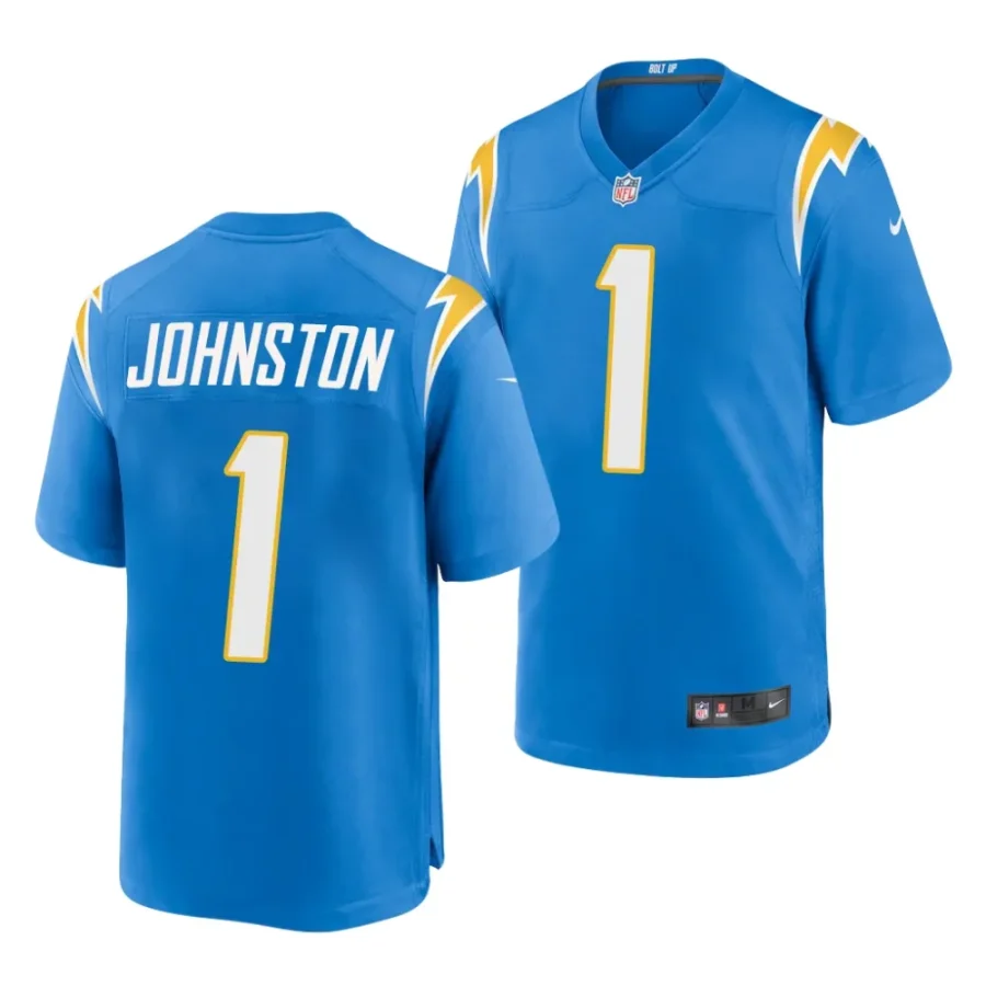 quentin johnston los angeles chargers 2023 nfl draft game men powder blue jersey scaled