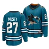 quentin musty sharks 2023 nhl draft teal home men jersey scaled