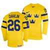 rasmus dahlin home 2022 iihf world championship yellow jersey scaled