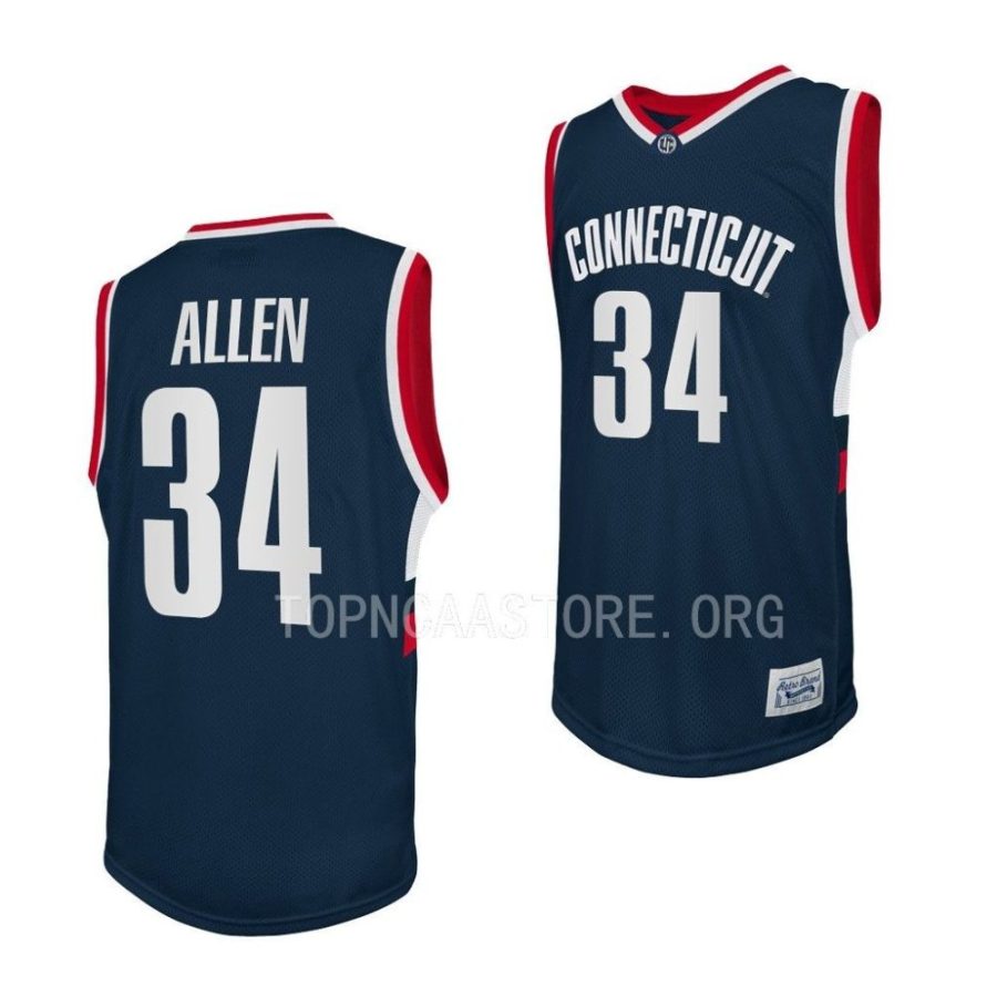 ray allen uconn huskies retro basketball alumninavy jersey scaled