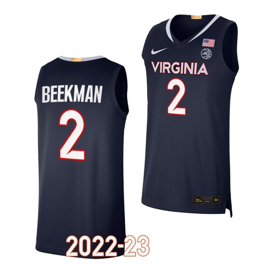 reece beekman virginia cavaliers 2022 23college basketball replicanavy jersey scaled
