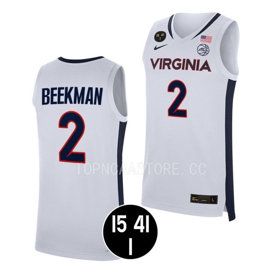 reece beekman virginia cavaliers uva strong 2022 main event champswhite jersey scaled