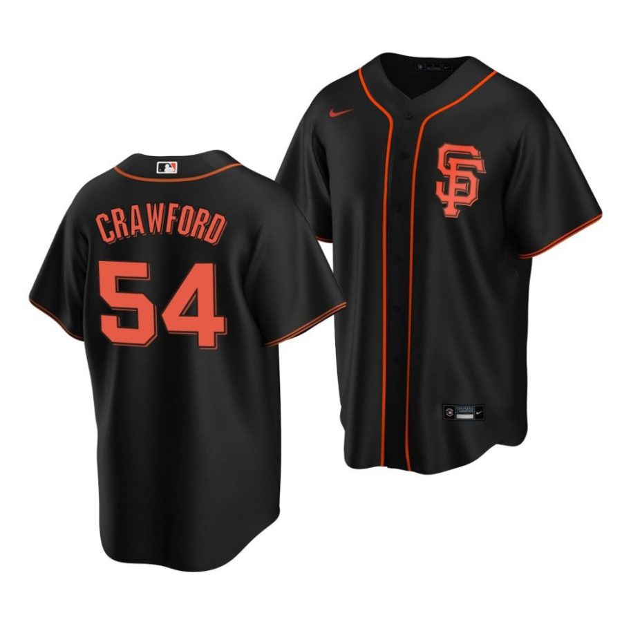 reggie crawford giants alternate 2022 mlb draft replica black jersey scaled