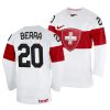 reto berra home 2022 iihf world championship white jersey scaled