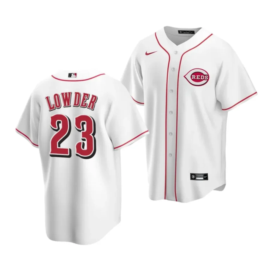 rhett lowder reds replica home 2023 mlb draft white jersey scaled