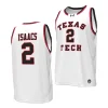 ricky pop isaacs texas tech red raiders whitethrowback basketball replicamen jersey scaled