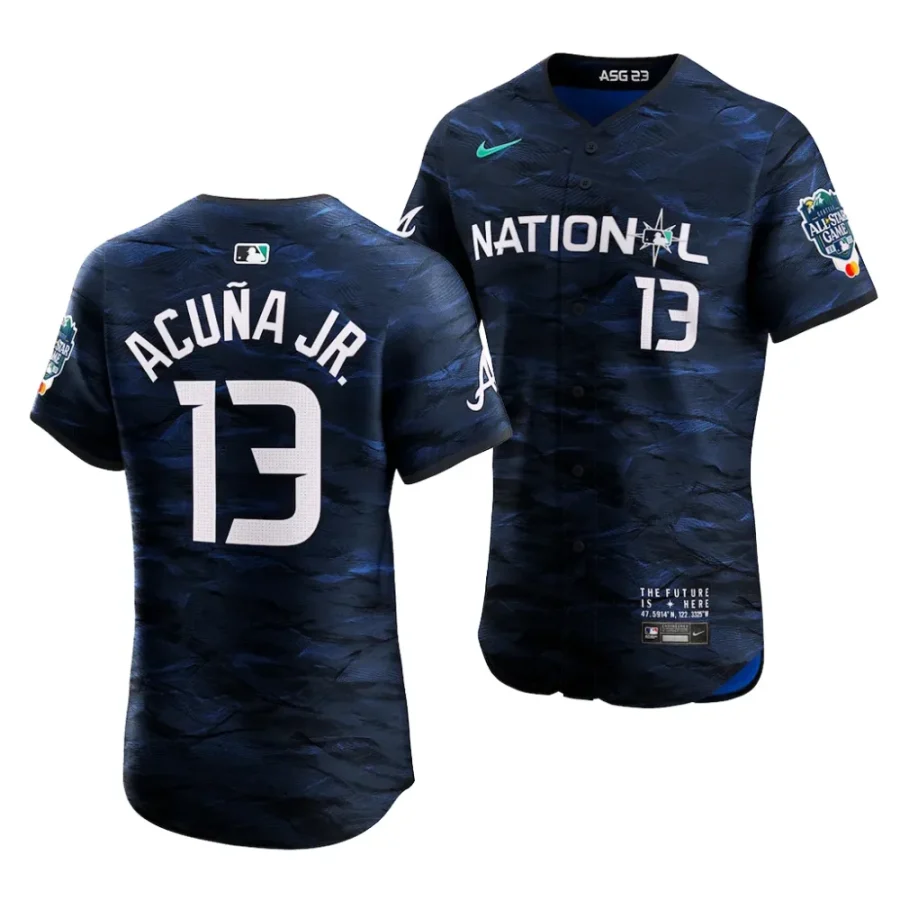 ronald acuna jr. national league royal2023 mlb all star game menvapor premier elite player jersey scaled
