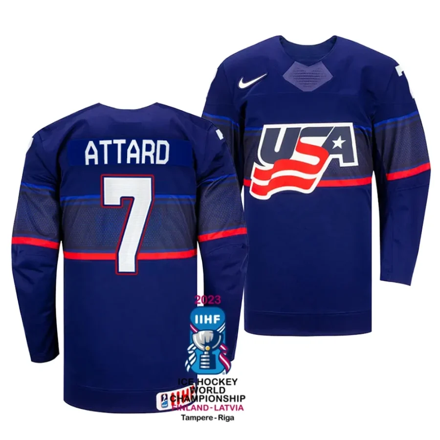 ronnie attard away 2023 iihf world championship blue jersey scaled