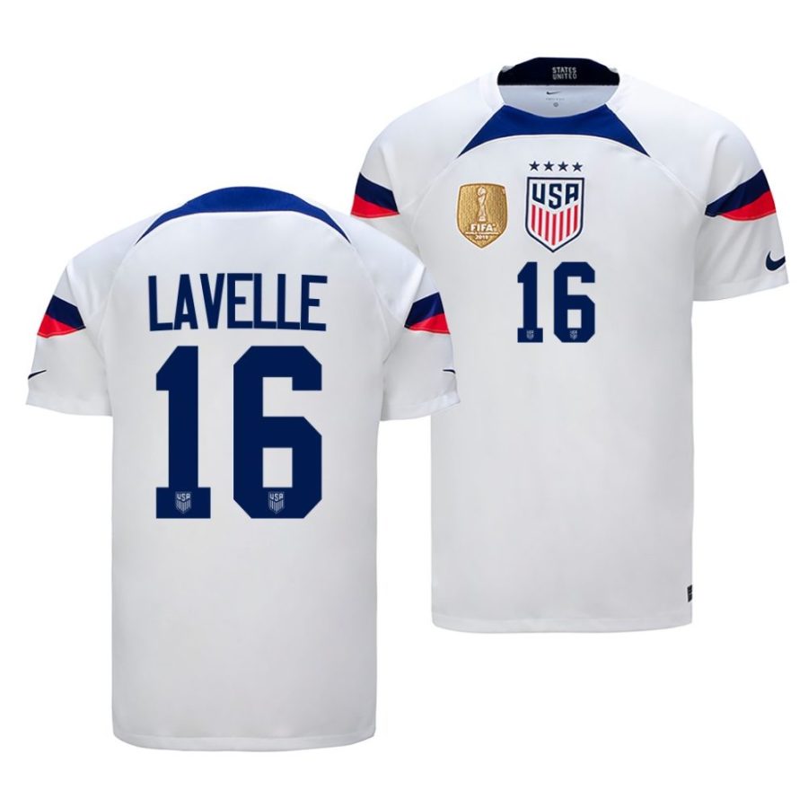 rose lavelle white fifa badgehome uswnt jersey scaled