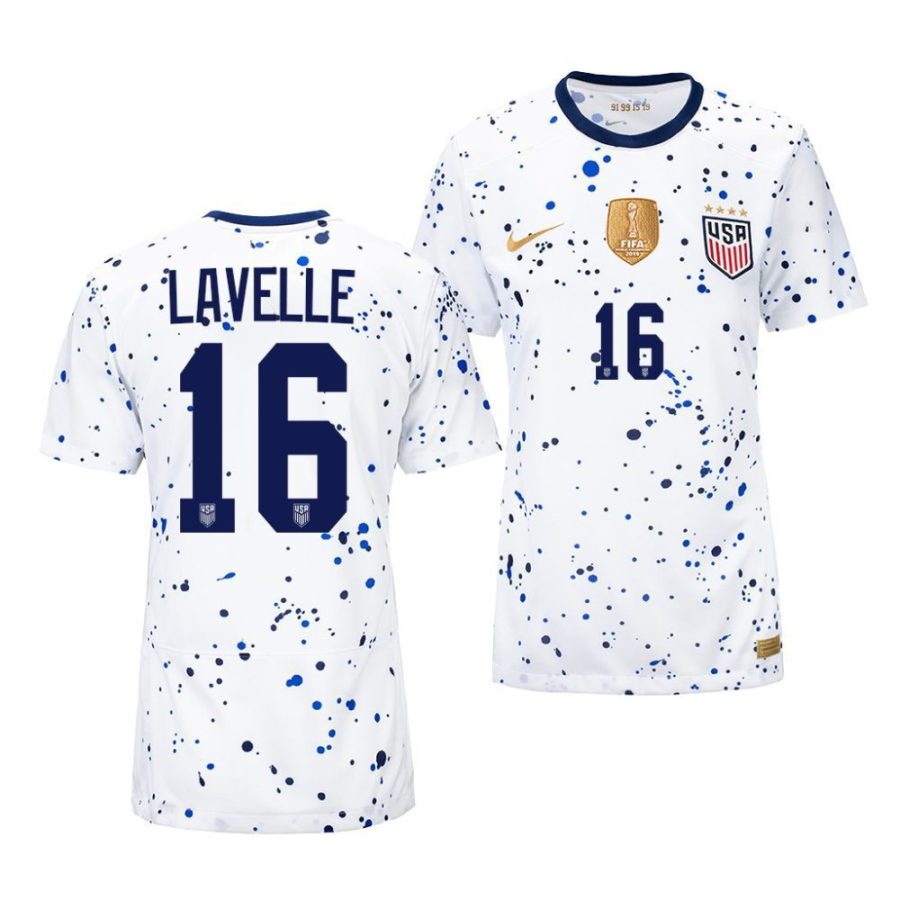 rose lavelle white uswnt2023 home stadium women jersey scaled