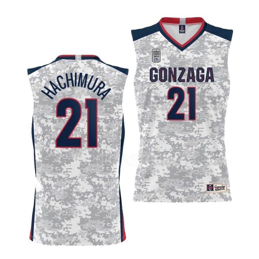 rui hachimura white 2022 carrier classic gonzaga bulldogsarmed forces day jersey scaled