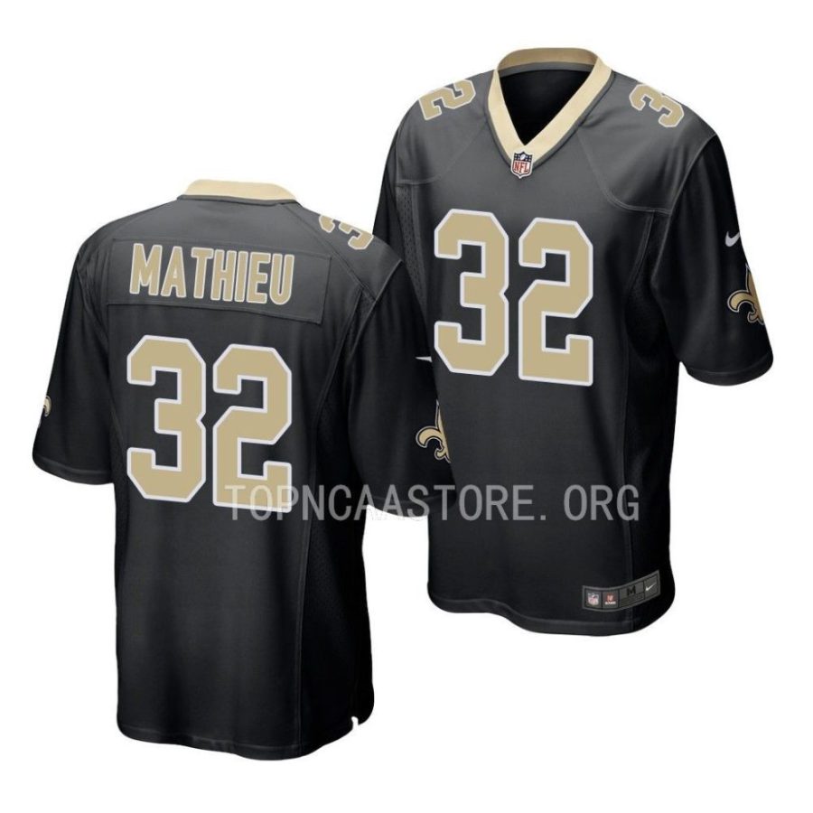 saints tyrann mathieu black game jersey scaled