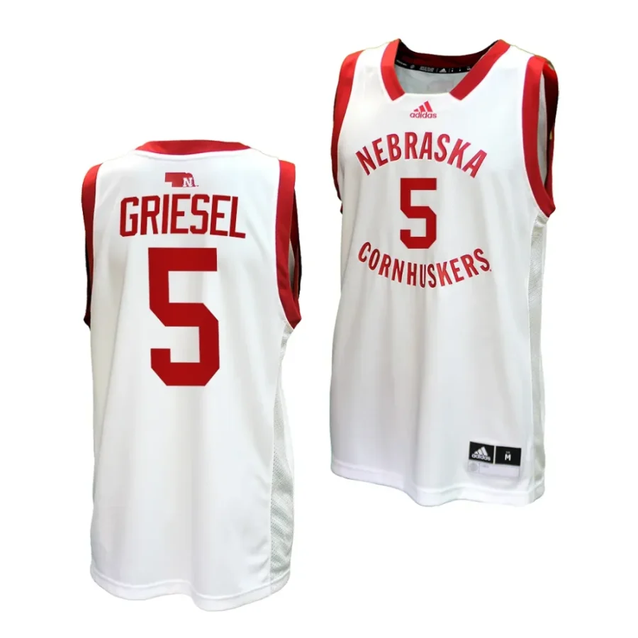 sam griesel nebraska huskers college basketball 2022 23 home jersey scaled