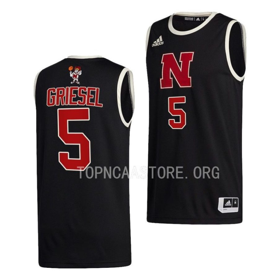 sam griesel nebraska huskers college basketball swingmanblack jersey scaled