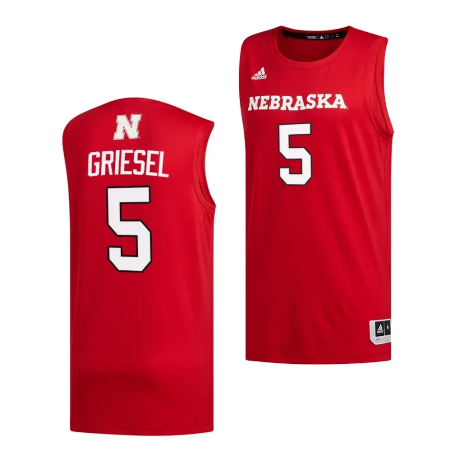 sam griesel red college basketball 2022 23swingman jersey scaled