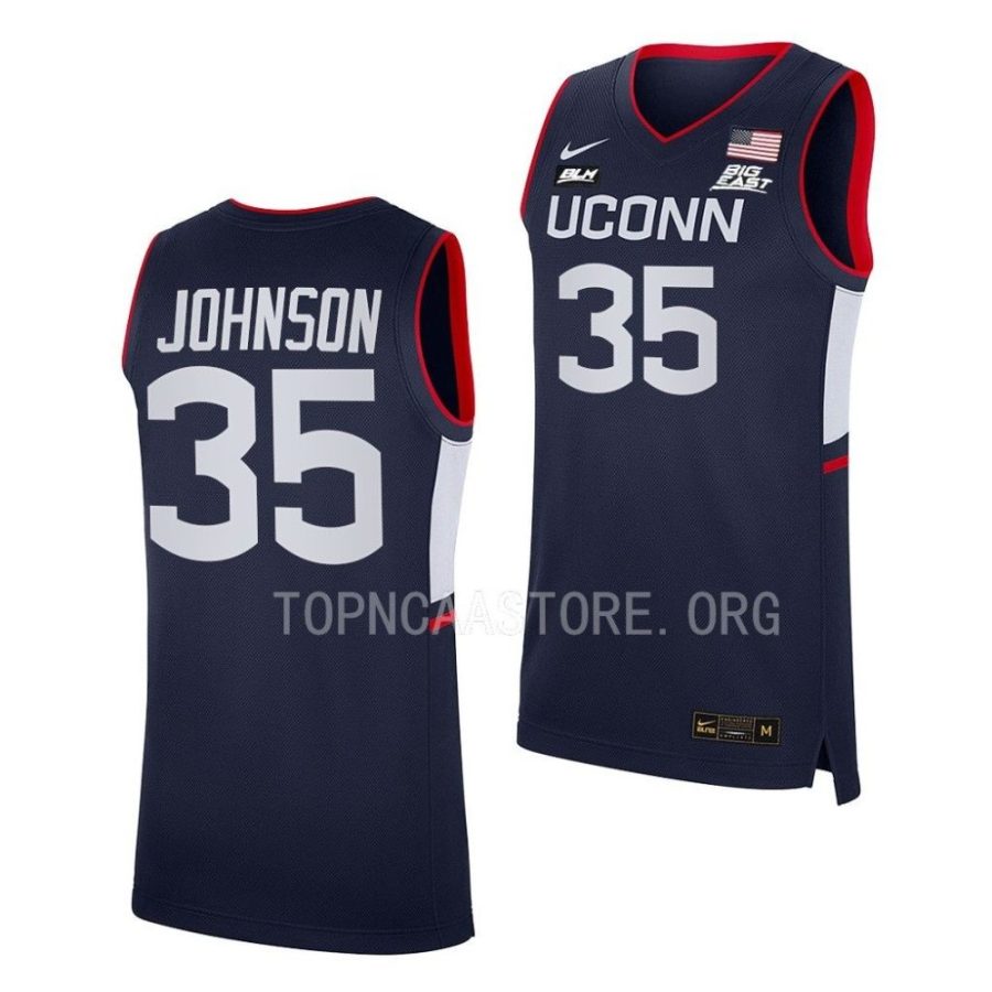 samson johnson uconn huskies away basketball 2022 23 replica jersey scaled