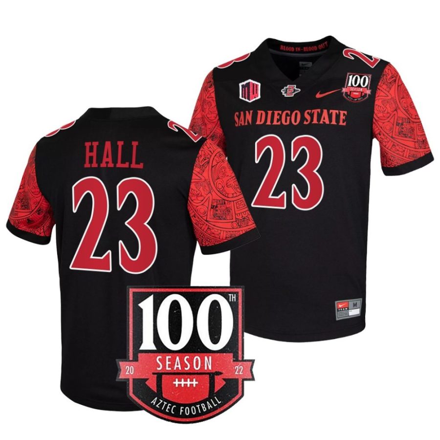 san diego state aztecs darren hall black 100th season patch football jersey scaled
