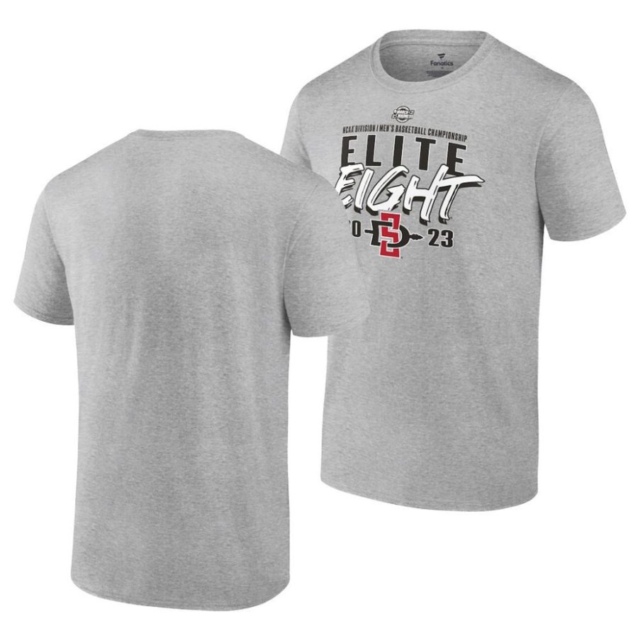 san diego state aztecs gray 2023 ncaa march madness elite eight mens basketball men t shirt scaled