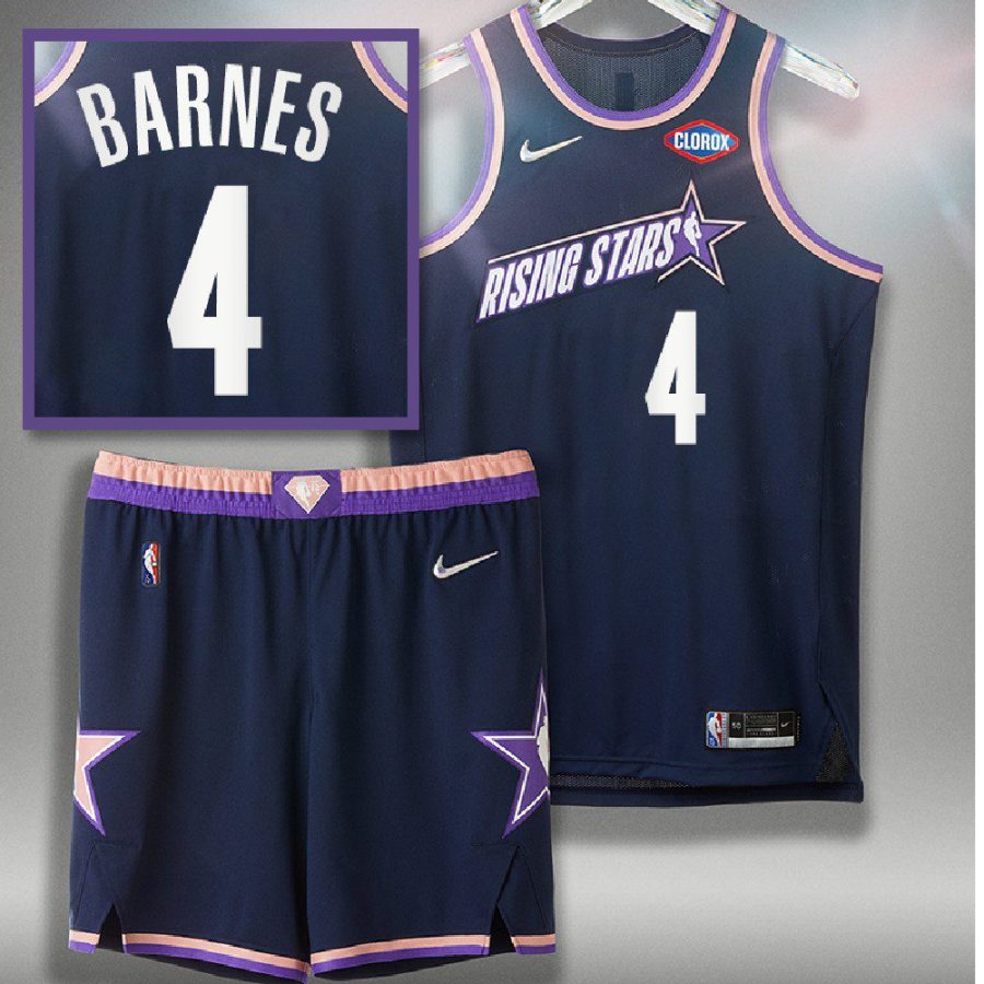 scottie barnes purple 2022 nba rising stars raptors jersey