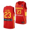 sergio llull spain 2022 fiba eurobasket champions red away jersey scaled