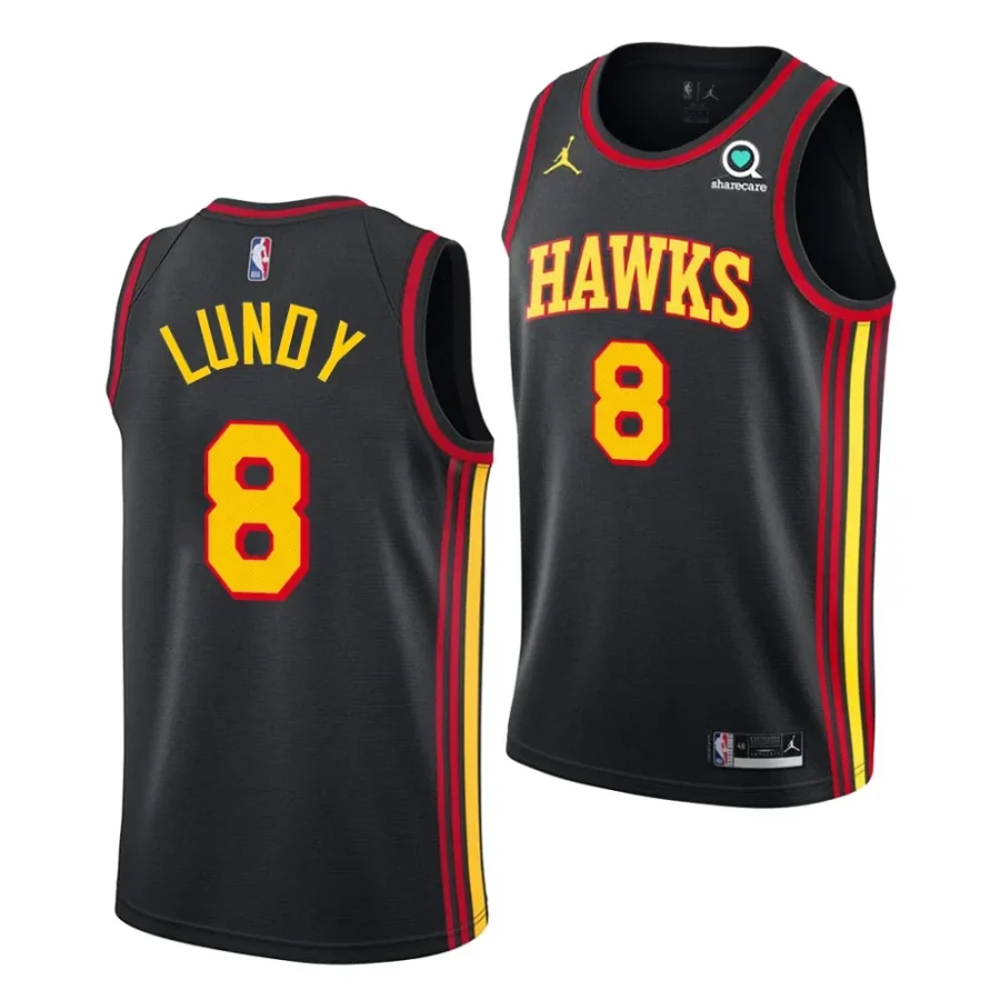 seth lundy hawks 2023 nba draft black statement edition men jersey scaled