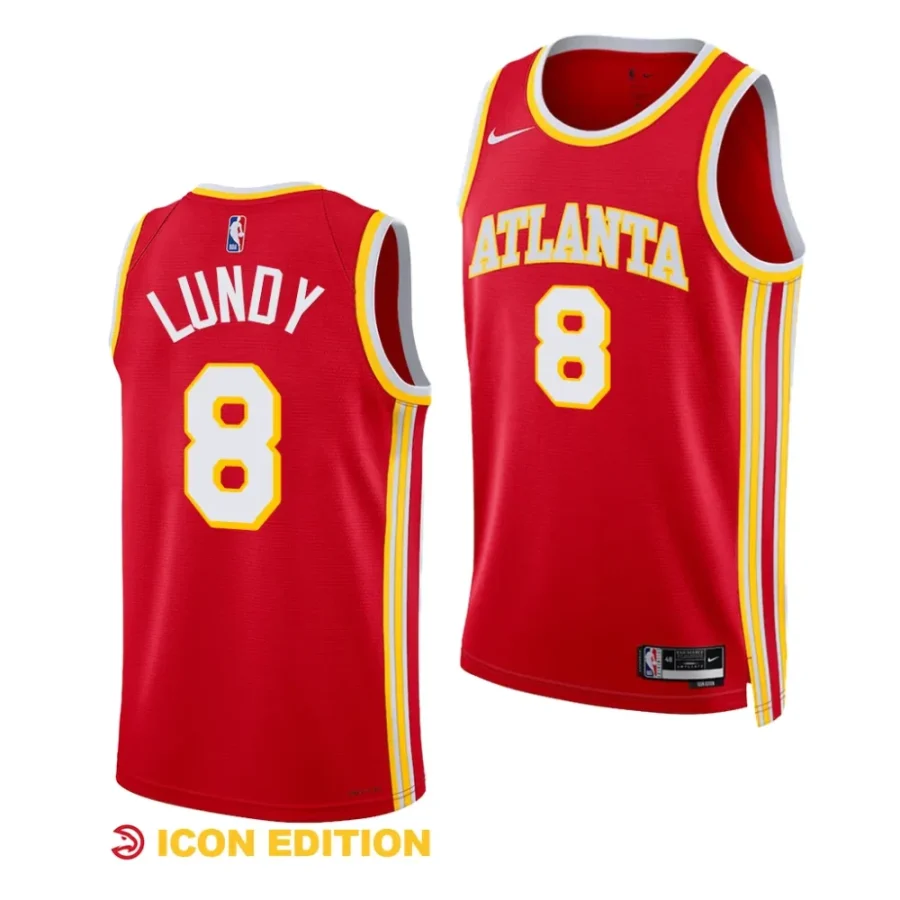 seth lundy hawks 2023 nba draft red icon edition men jersey scaled
