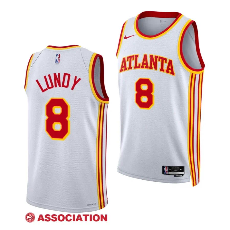 seth lundy hawks 2023 nba draft white association edition men jersey scaled