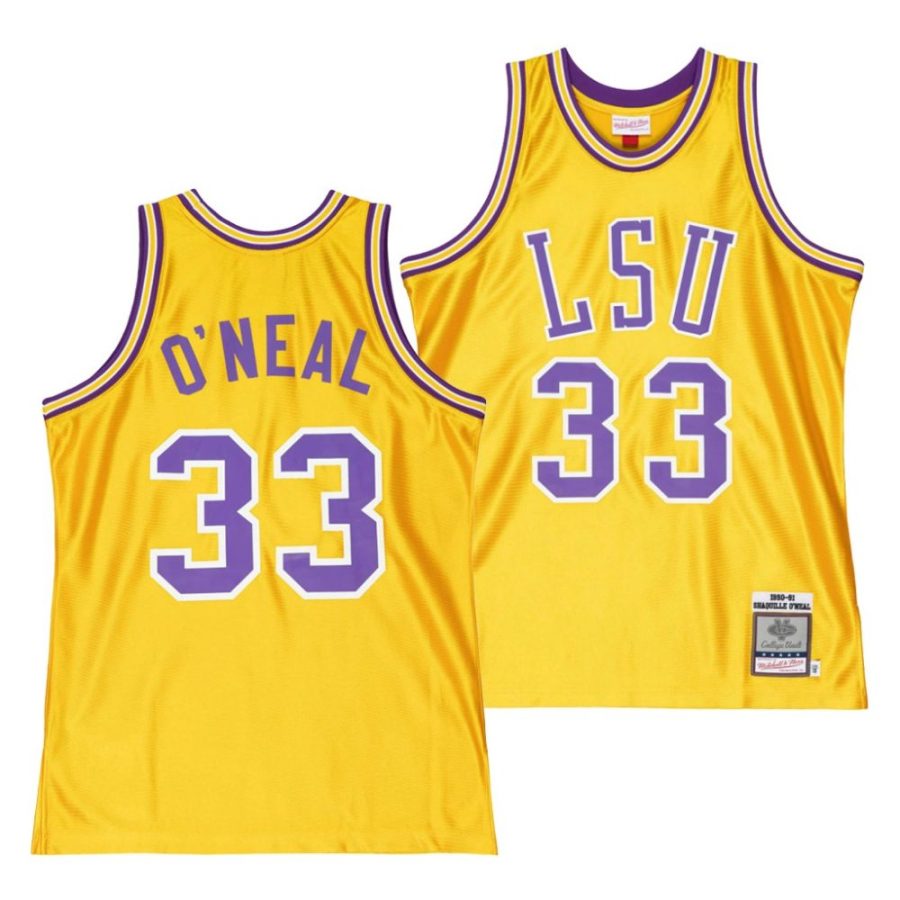 shaquille o'neal gold home 1990 authentic jersey scaled