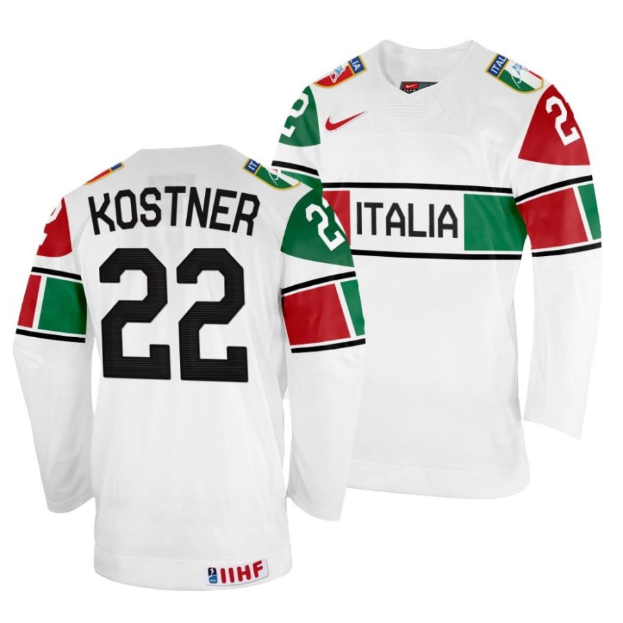 simon kostner white 2022 iihf world championship italy home jersey scaled