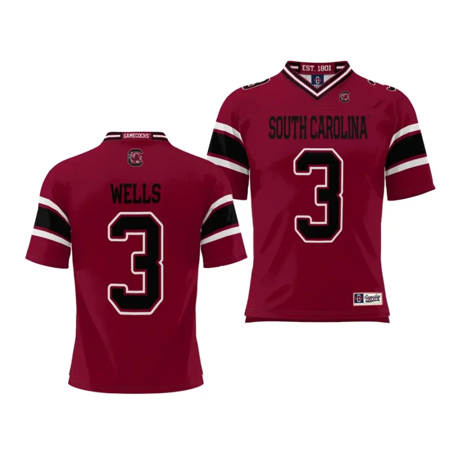 south carolina gamecocks antwane wells jr garnet nil player football jersey scaled