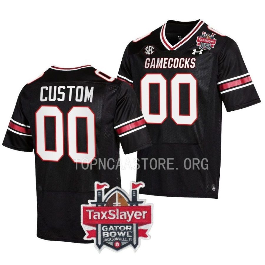 south carolina gamecocks custom black 2022 gator bowl college football jersey scaled