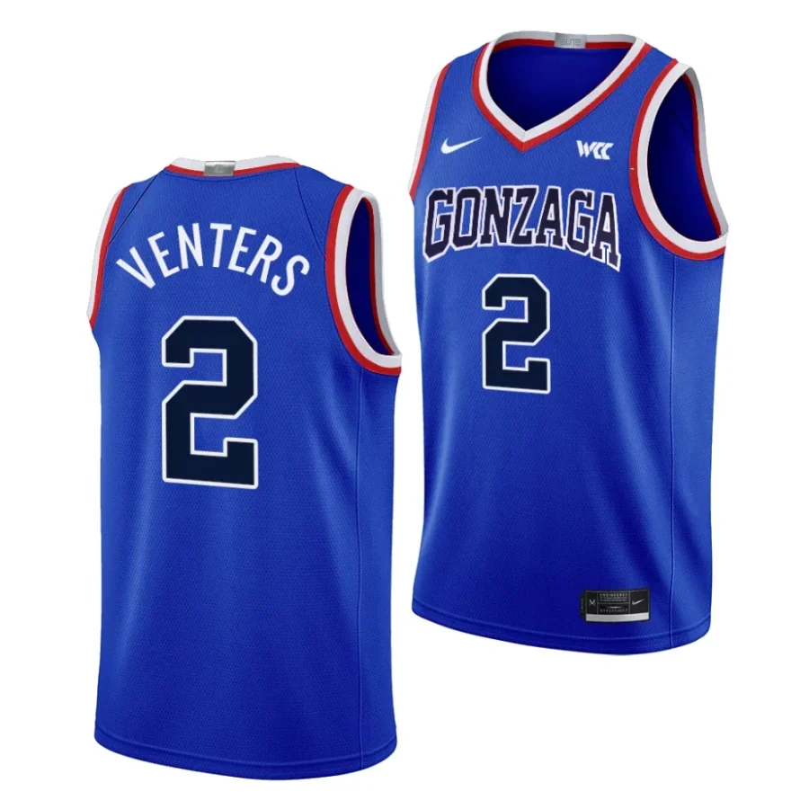 steele venters gonzaga bulldogs throwback basketball 2023 24 limited jersey scaled