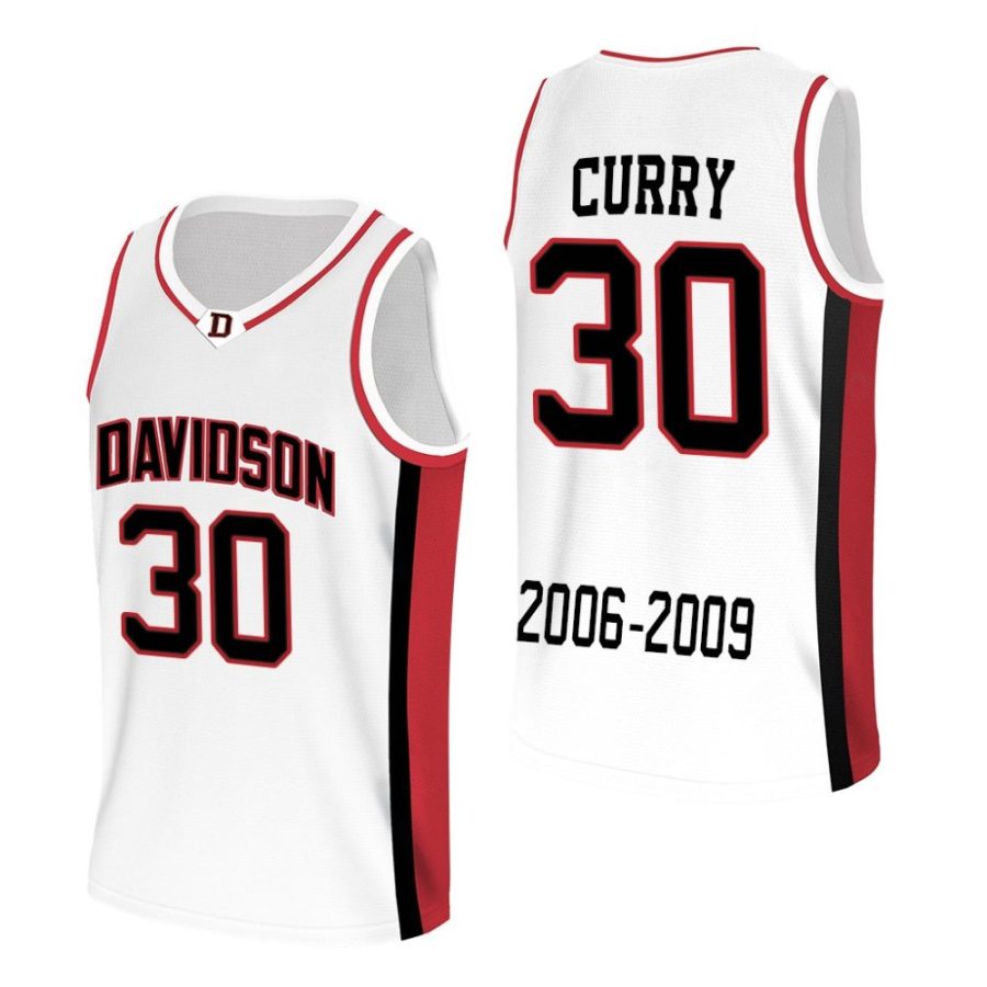 stephen curry davidson wildcats 2006 09retired number classicwhite jersey scaled