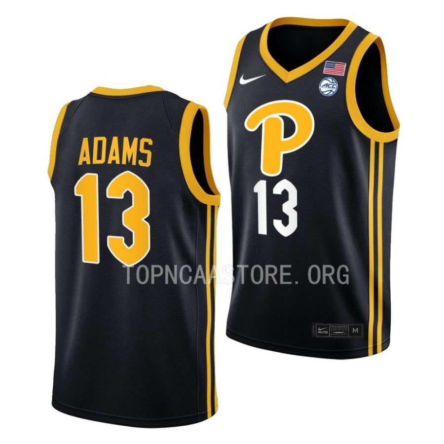 steven adams pitt panthers college basketball black jersey scaled