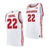 steven crowl wisconsin badgers 2022 23home basketball replicawhite jersey scaled