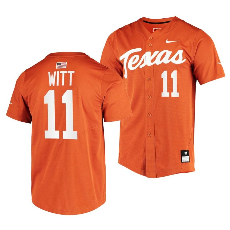 tanner witt texas longhorns 2023 mlb draft top prospects mencollege baseball jersey 0 scaled