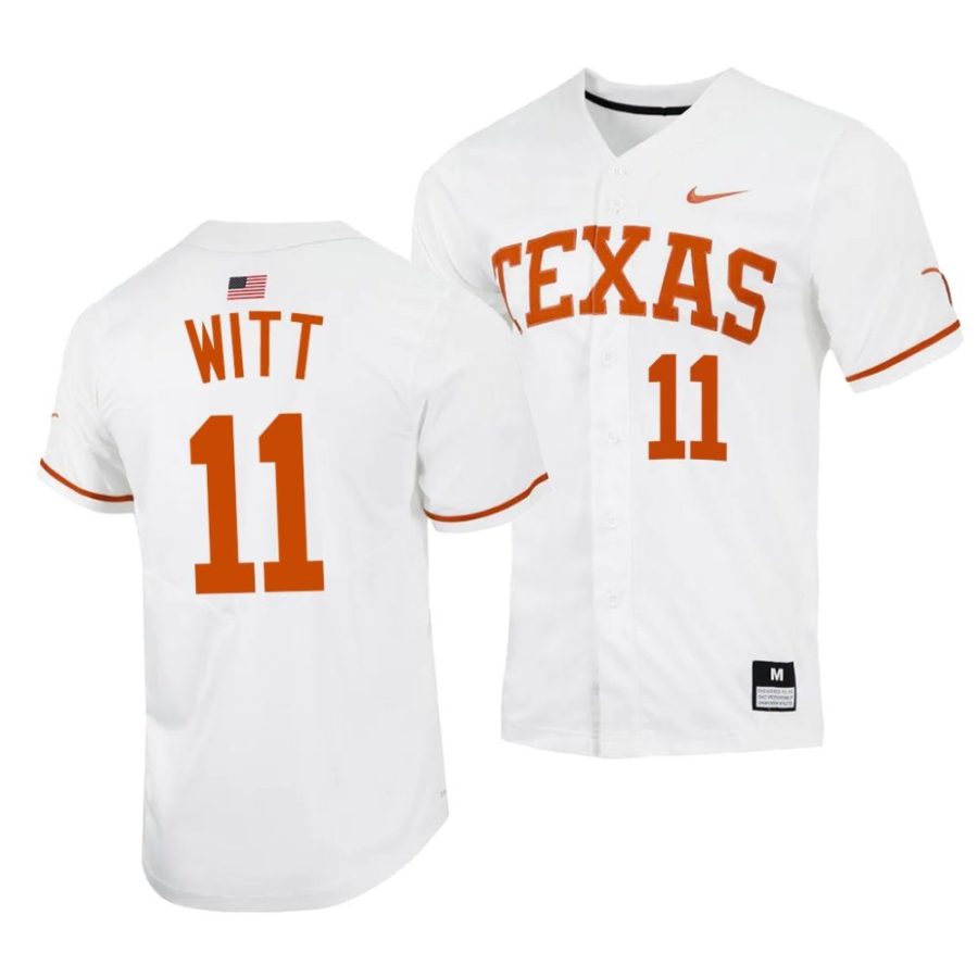 tanner witt texas longhorns 2023 mlb draft top prospects mencollege baseball jersey scaled