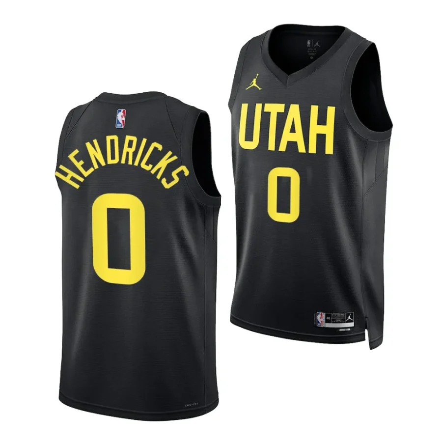 taylor hendricks jazz 2023 nba draft black statement edition men jersey scaled