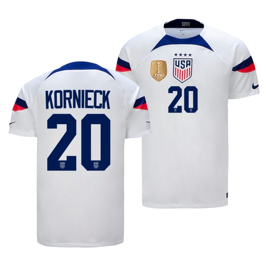 taylor kornieck white fifa badgehome uswnt jersey scaled