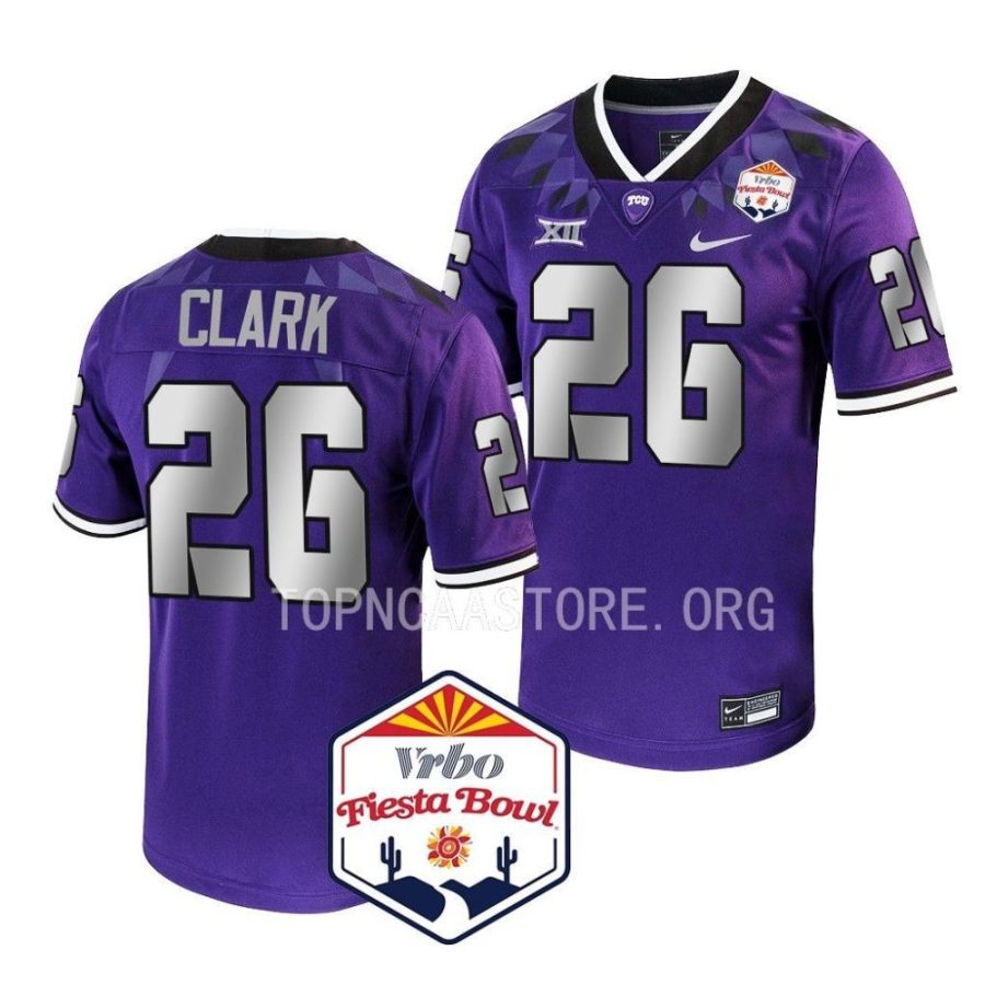 tcu horned frogs bud clark purple 2022 fiesta bowl college football playoff jersey scaled