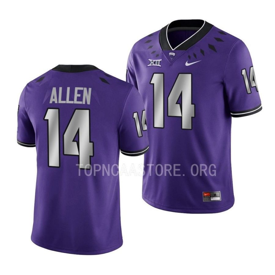 tcu horned frogs dj allen purple untouchable football game jersey scaled