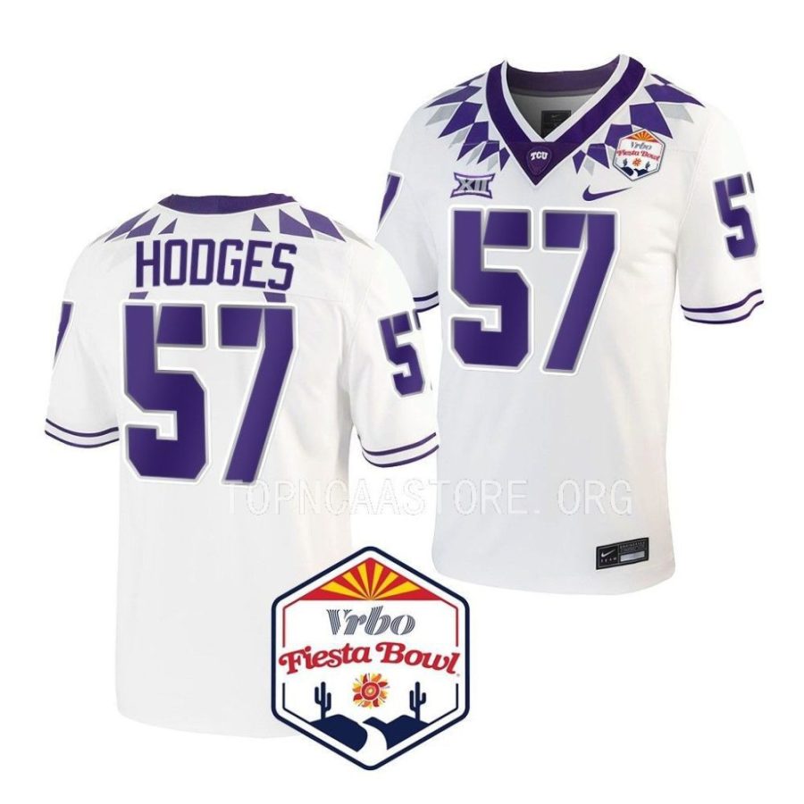 tcu horned frogs johnny hodges white 2022 fiesta bowl college football playoff jersey scaled